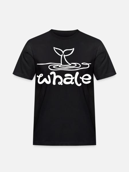 The Whale's Tail (White) - Men's Workwear T-Shirt - black