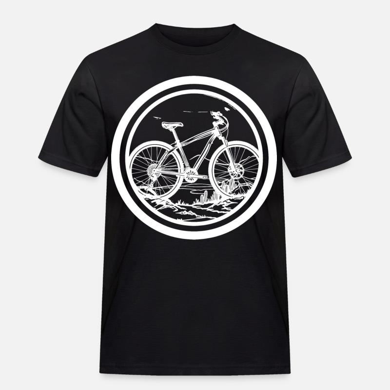 Mountainbiken - Männer Workwear T-Shirt - Schwarz