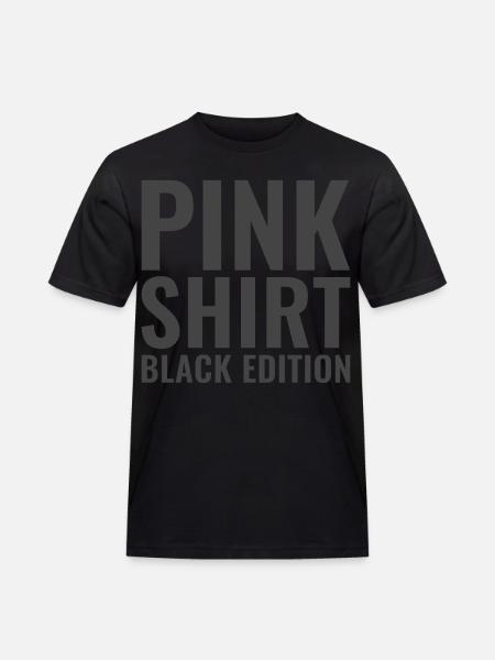 Pink Shirt Black Edition - Männer Workwear T-Shirt - Schwarz