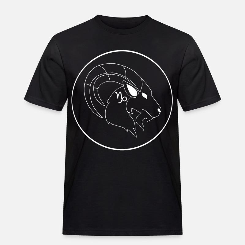 Steinbock Sternzeichen (weiß) - Männer Workwear T-Shirt - Schwarz