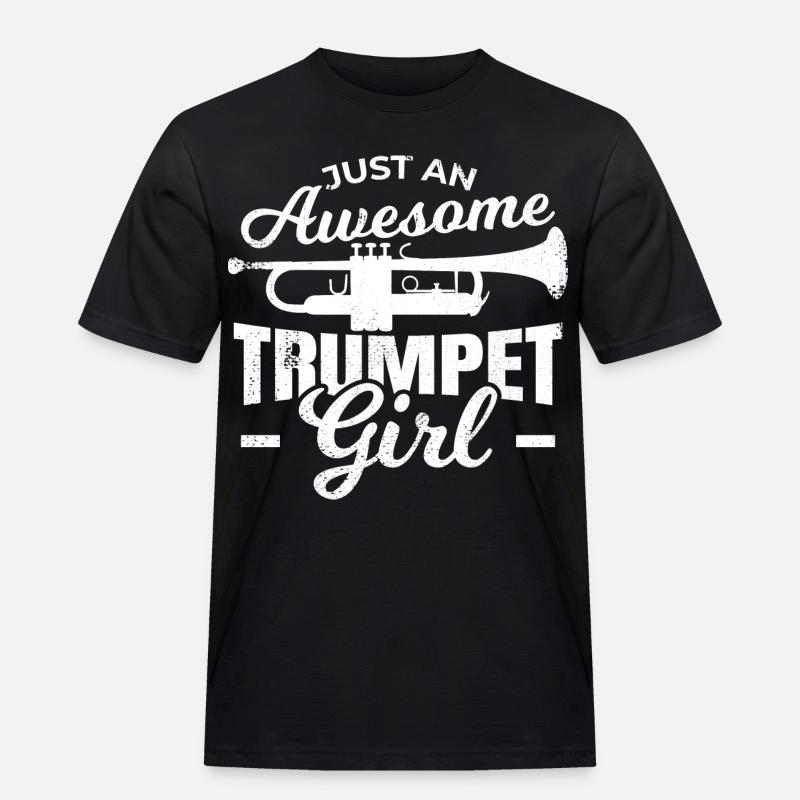 Trompeten Mädchen - Männer Workwear T-Shirt - Schwarz