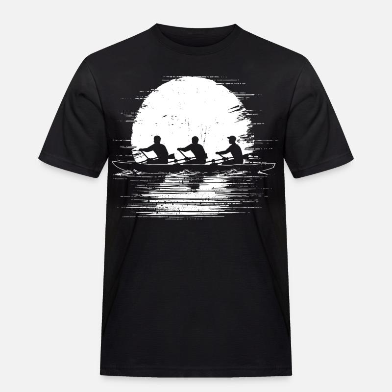 Ruderteam Skizze - Männer Workwear T-Shirt - Schwarz