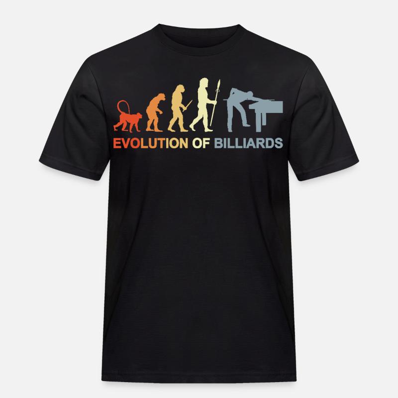 Pool Billard Evolution - Männer Workwear T-Shirt - Schwarz