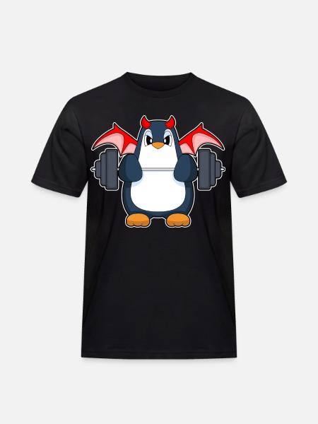 Pingouin Halloween Musculation - T-shirt Workwear homme - noir