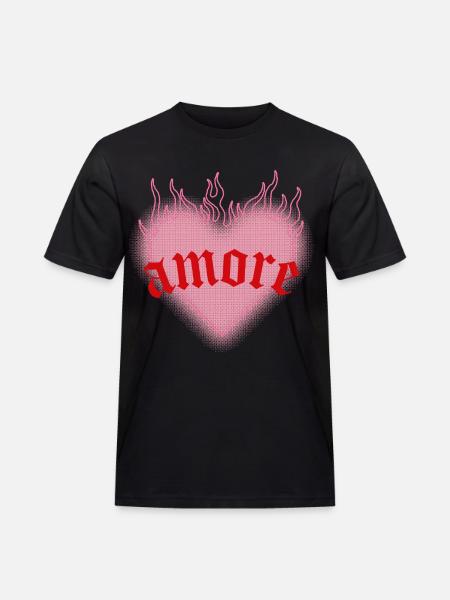 Burning love - Men's Workwear T-Shirt - black