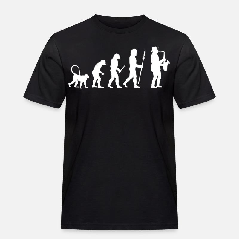 Evolution der Jazz Musik - Männer Workwear T-Shirt - Schwarz