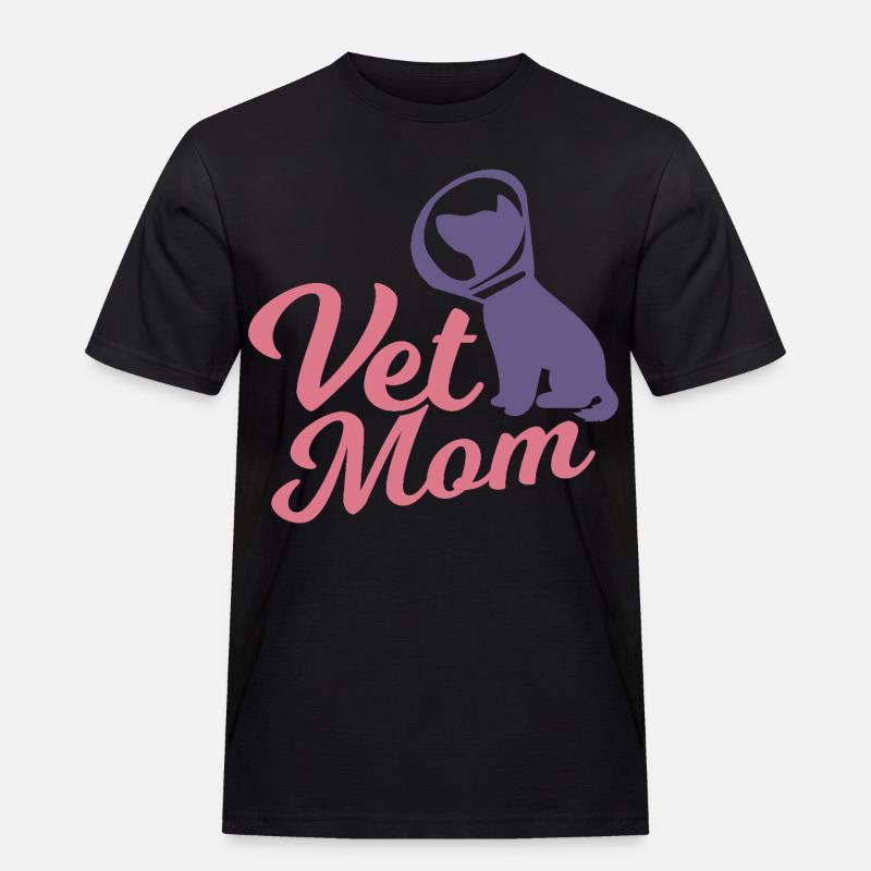 Veterinär Mutter - Männer Workwear T-Shirt - Schwarz