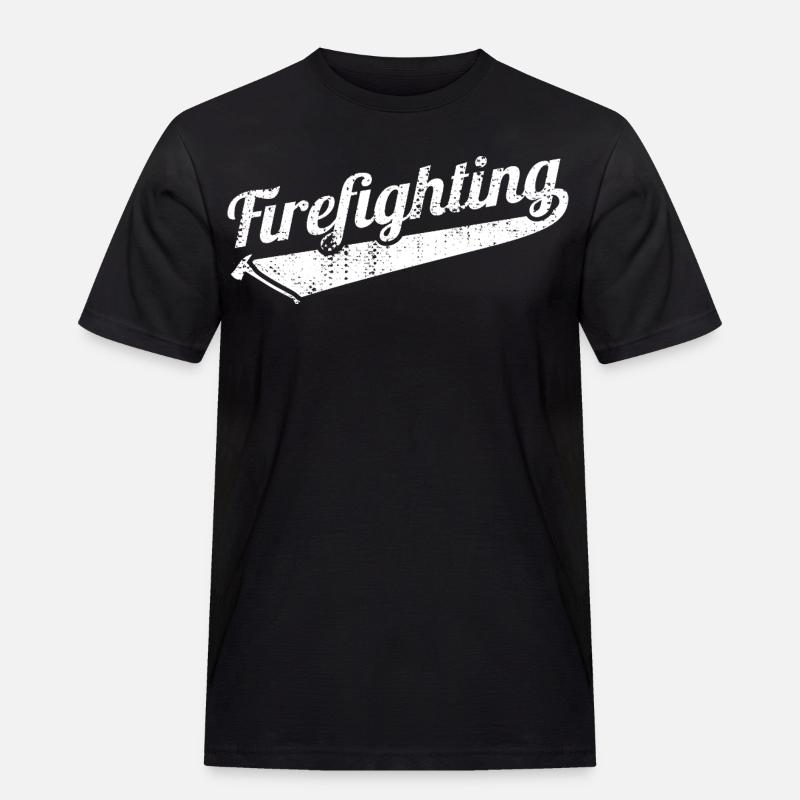 Brandbekämpfer - Männer Workwear T-Shirt - Schwarz