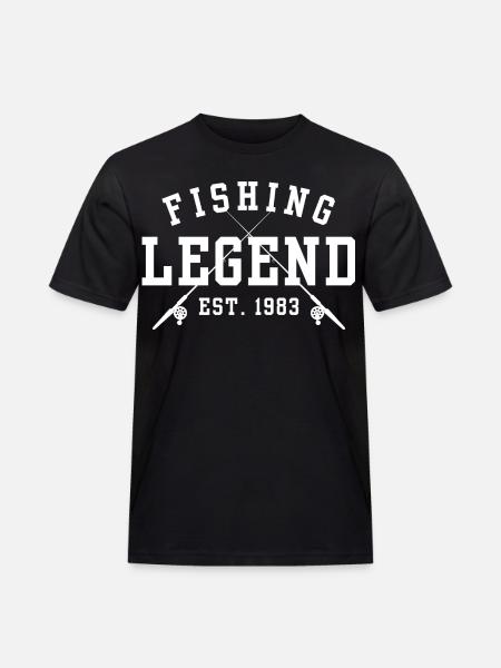 Fishing Legend Est 1983 - Men's Workwear T-Shirt - black