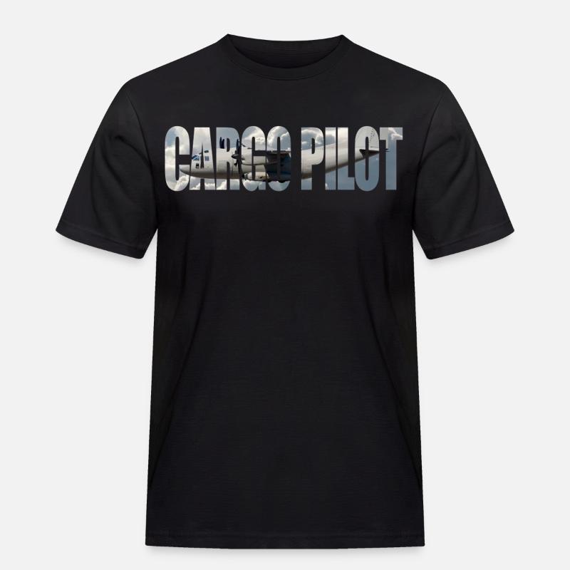 Cargo pilot C-27 - Männer Workwear T-Shirt - Schwarz