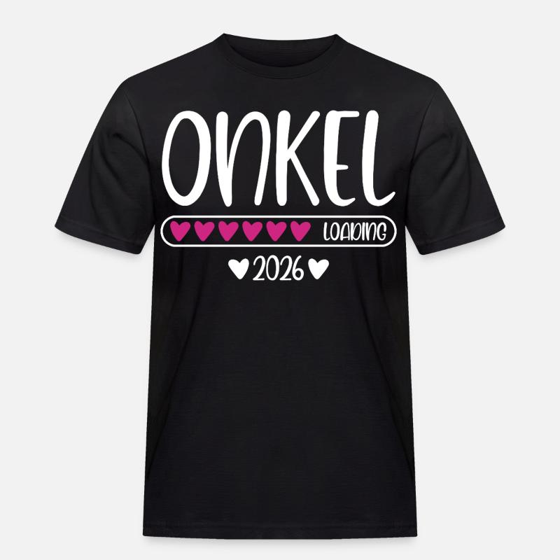 Onkel 2026 loading - Männer Workwear T-Shirt - Schwarz