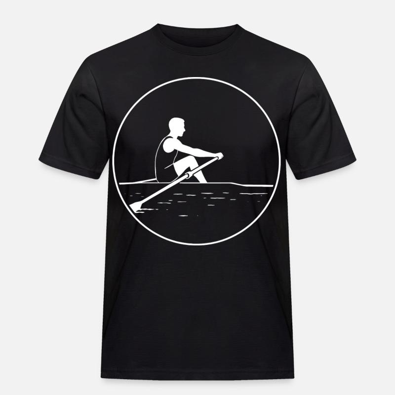 Kraft der Stille - Männer Workwear T-Shirt - Schwarz