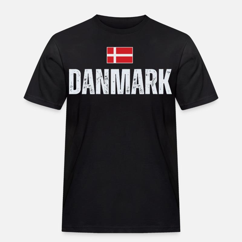 Dänischer Stolz, stolzer Däne - Männer Workwear T-Shirt - Schwarz