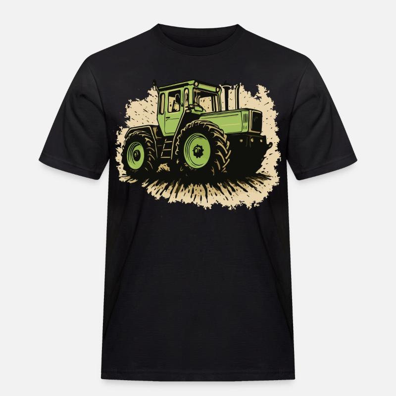 Traktor - Männer Workwear T-Shirt - Schwarz