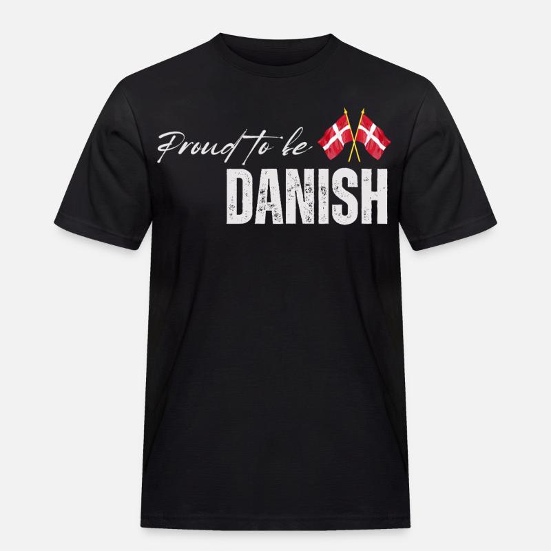 Stolzer Däne, ich liebe Dänemark - Männer Workwear T-Shirt - Schwarz