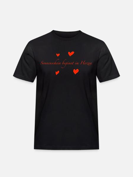 Le soleil commence dans le cœur - T-shirt Workwear homme - noir