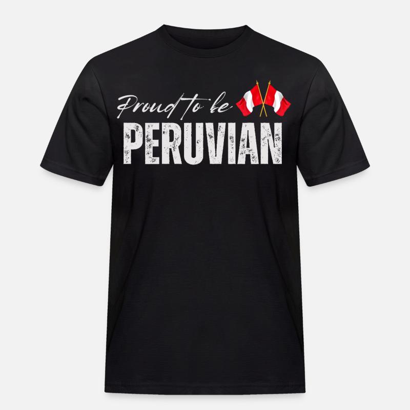 Stolzer Peruaner, Made in Peru - Männer Workwear T-Shirt - Schwarz