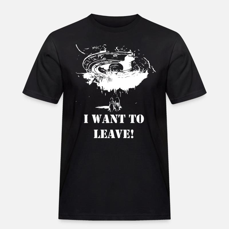 Take Me Away - Männer Workwear T-Shirt - Schwarz