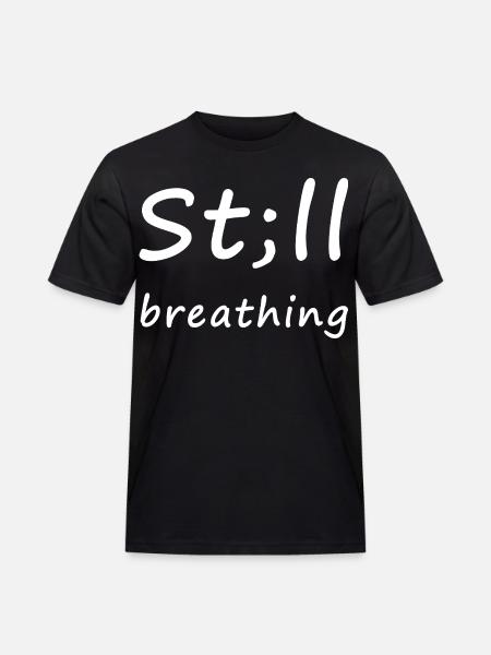 St; ll Breathing – Fighter's Heart - Men's Workwear T-Shirt - black