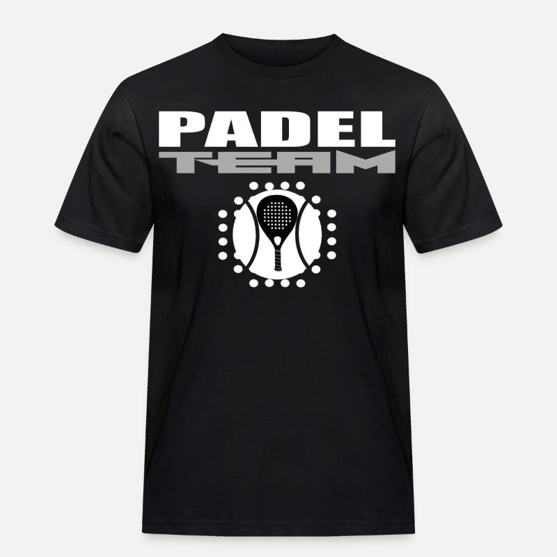 Padelschläger-Design mit modernem Stil - Männer Workwear T-Shirt - Schwarz