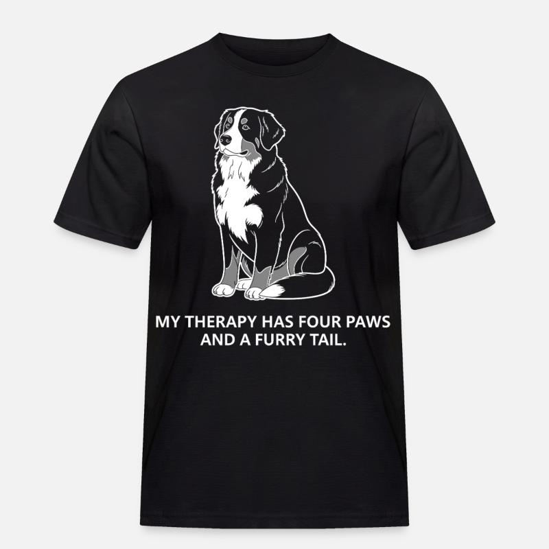 Mein Trainingspartner hat vier Pfoten - Männer Workwear T-Shirt - Schwarz