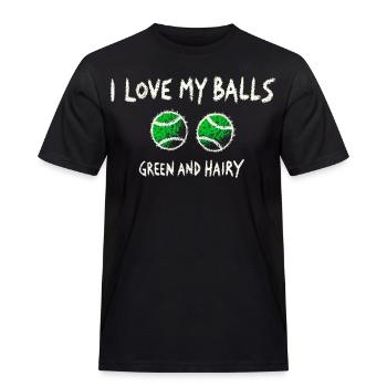 Love My Balls Tennis Design Drôle - T-shirt Workwear homme - noir - Devant - AI Model Male 178 light (178cm)