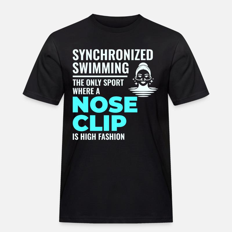 Synchronschwimmen Nasenklammer Mode - Männer Workwear T-Shirt - Schwarz