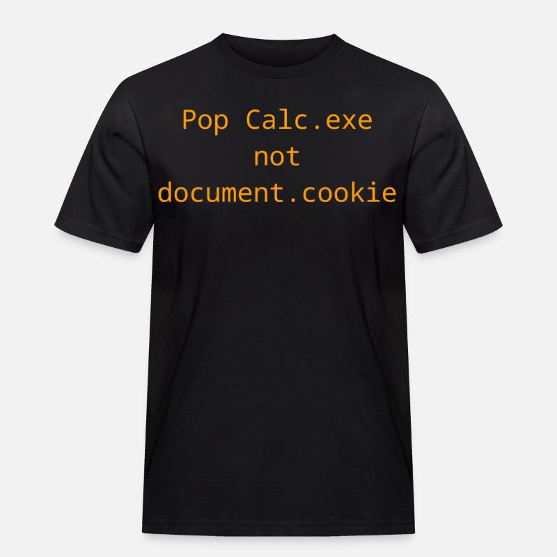 Vulnerability Exploit t-shirt - Calc.exe - XSS - Männer Workwear T-Shirt - Schwarz