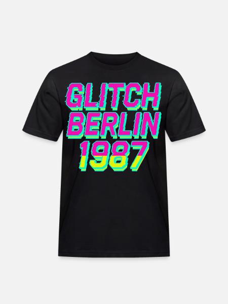 Glitch, Berlin 1987 - Men's Workwear T-Shirt - black