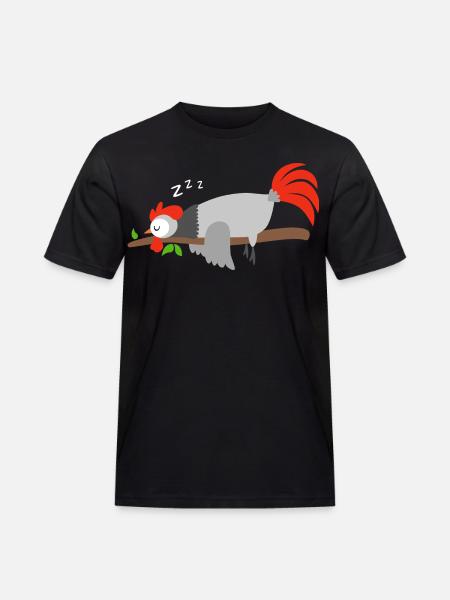 Good Night Rooster Design Shirt - Men's Workwear T-Shirt - black