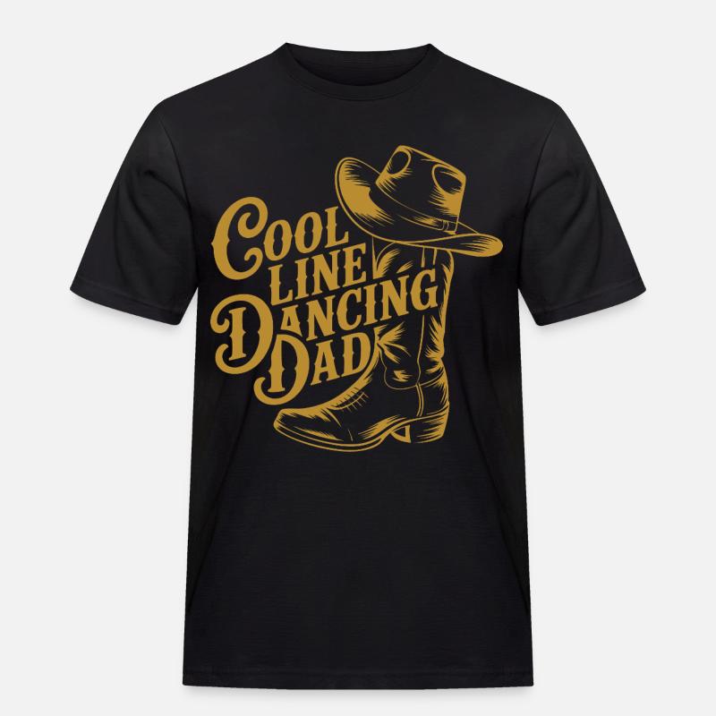 Line dance dad cool dancing dad - Men's Workwear T-Shirt - black