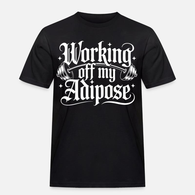 Workout Design mit Hantel - Männer Workwear T-Shirt - Schwarz