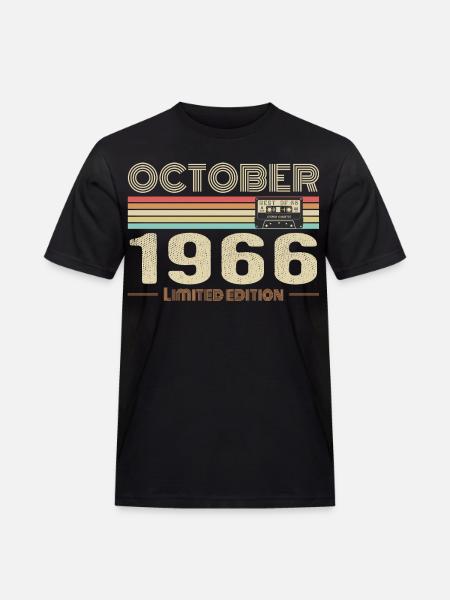Birthday October 1966 - Birthday October 1966 - Men's Workwear T-Shirt - black