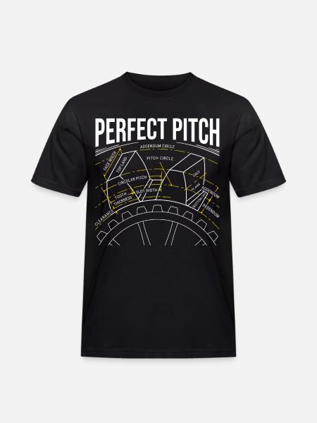 Gear Teeth Anatomy – Perfect Pitch Edition - Men's Workwear T-Shirt - black