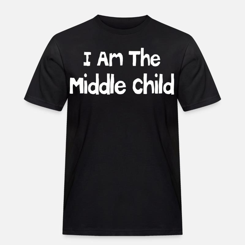 Ich bin das mittlere Kind - Männer Workwear T-Shirt - Schwarz