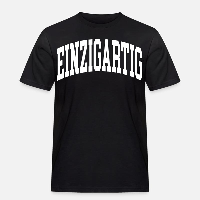 Einzigartig - Männer Workwear T-Shirt - Schwarz