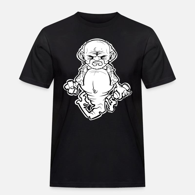 Dschinn in der Flasche - BW Version - Männer Workwear T-Shirt - Schwarz