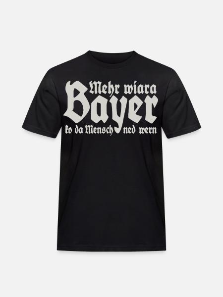 Man cannot become more than a Bavarian - Men's Workwear T-Shirt - black