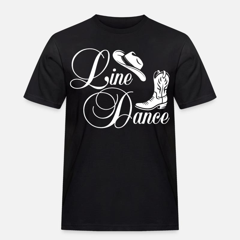 Line Dance Western Script - Men's Workwear T-Shirt - black