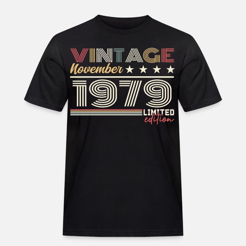 November 1979 - Männer Workwear T-Shirt - Schwarz