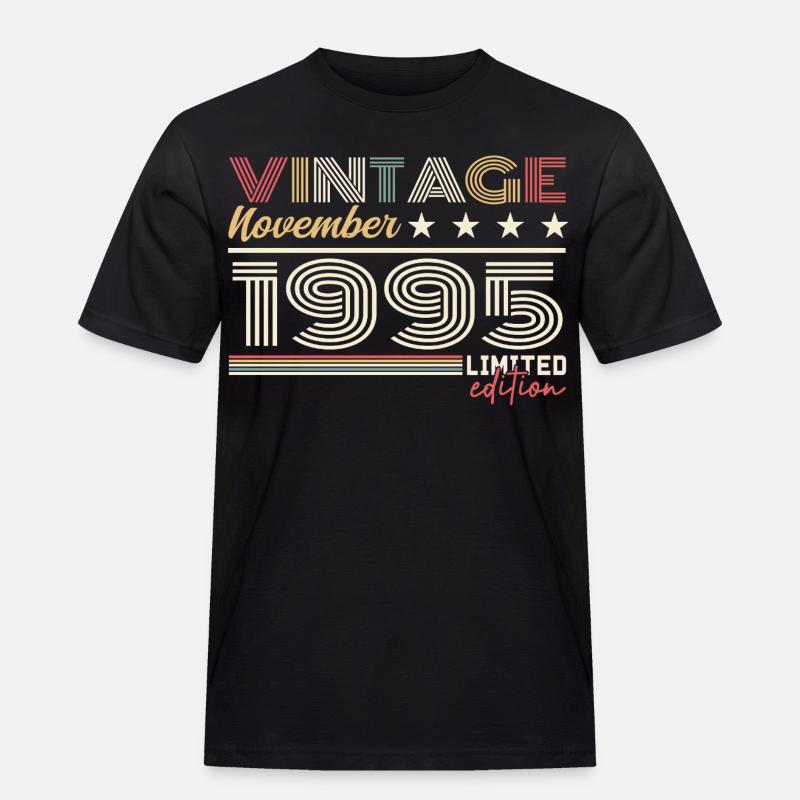 November 1995 - Männer Workwear T-Shirt - Schwarz