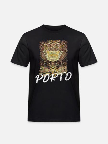Librairie Lello Porto illustration intérieure - T-shirt Workwear homme - noir