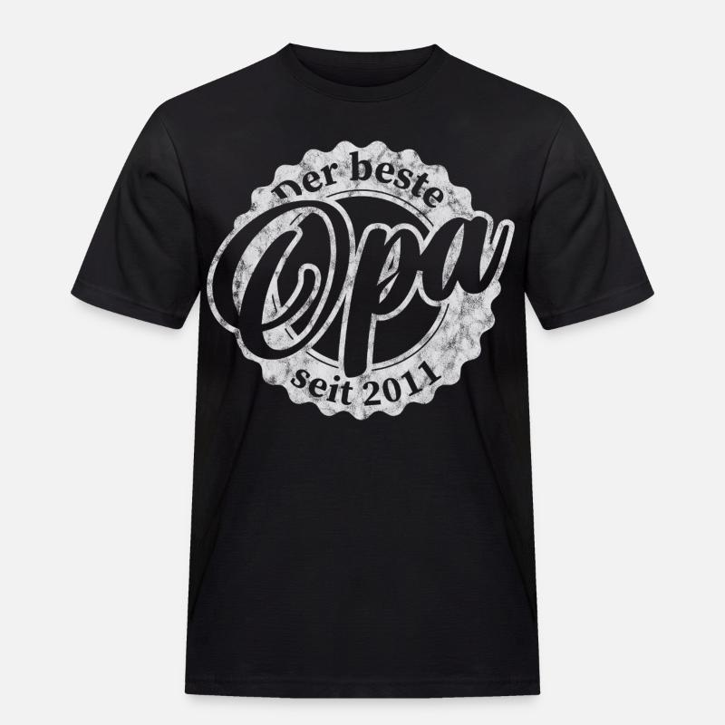 Der Beste Opa seit 2011 - Männer Workwear T-Shirt - Schwarz