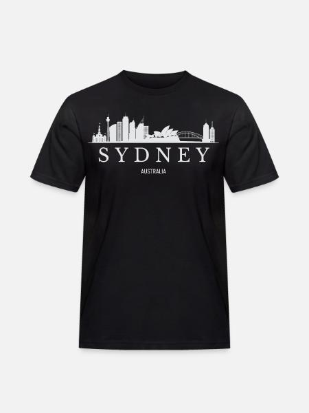 Sydney Skyline, Sydney Australia - Men's Workwear T-Shirt - black
