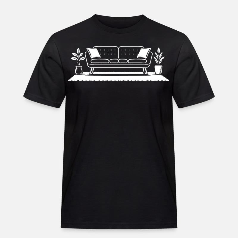 Retro Sofa Design – Möbel mit Stil - Männer Workwear T-Shirt - Schwarz