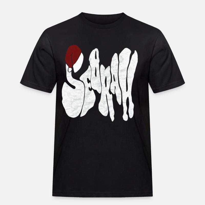 Savage „SEBRAH“ Graffiti Schrift Marmor - Männer Workwear T-Shirt - Schwarz
