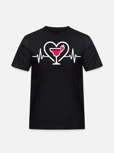 Daiquiri Heart Strawberry Cocktail - Men's Workwear T-Shirt - black