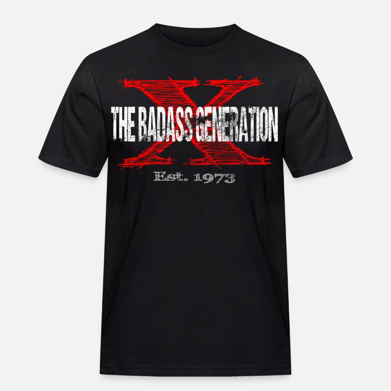 Generation X 1973 Retro - Männer Workwear T-Shirt - Schwarz