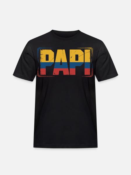 Daddy Colombia Flag – Gift for - Men's Workwear T-Shirt - black