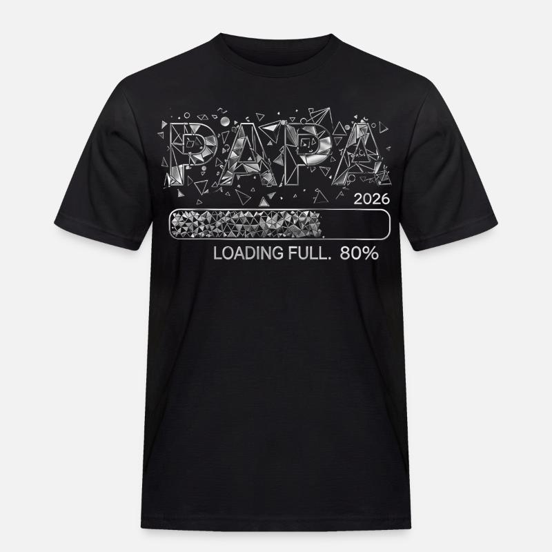 Papa 2026 Loading Werdender Papa Geschenk - Männer Workwear T-Shirt - Schwarz